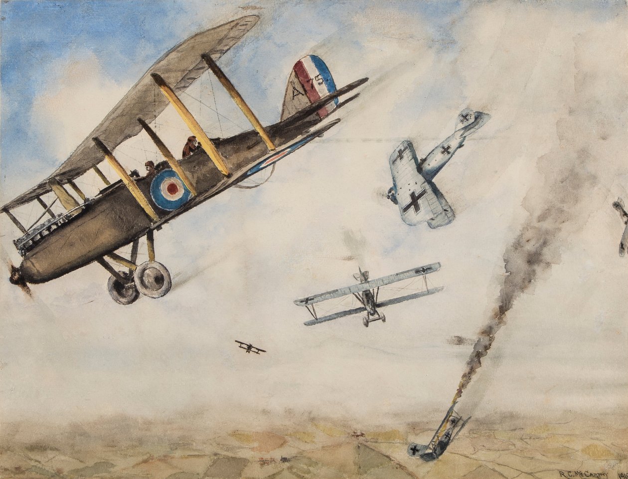 WWI Dogfight, 1918 od R.C. McCarthy
