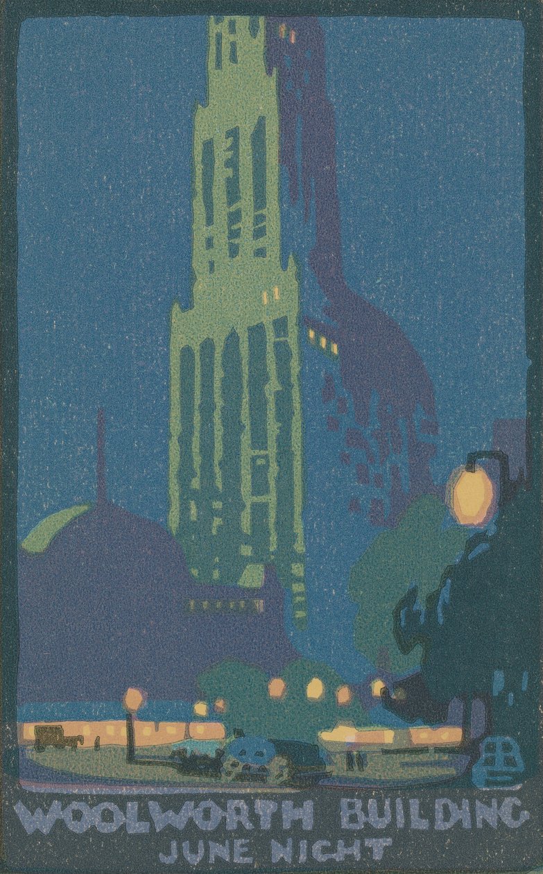 Woolworth Building, červnová noc, 1916. od Rachael Robinson Elmer