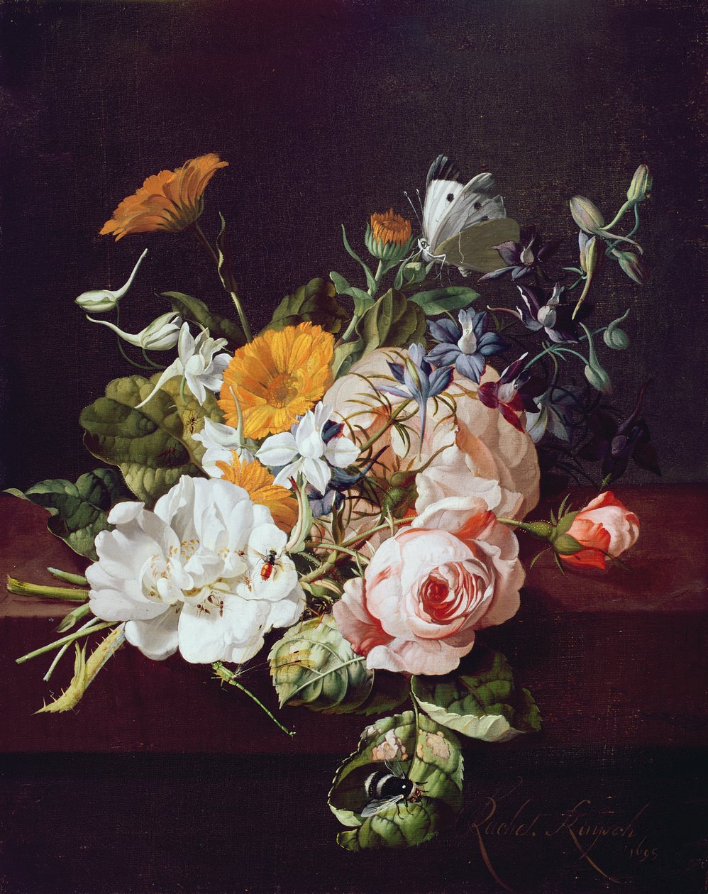 Váza s květinami, 1695 od Rachel Ruysch