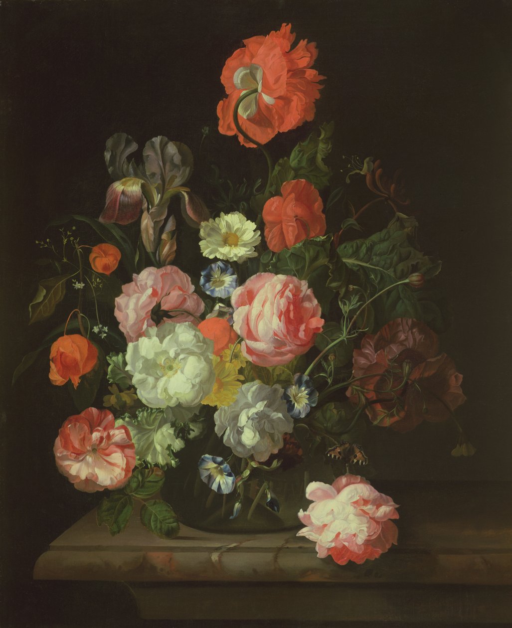 Květina ve skleněné váze od Rachel Ruysch