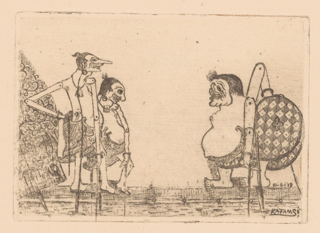 Wajangpoppen od Raden Katamsi (signed by artist)