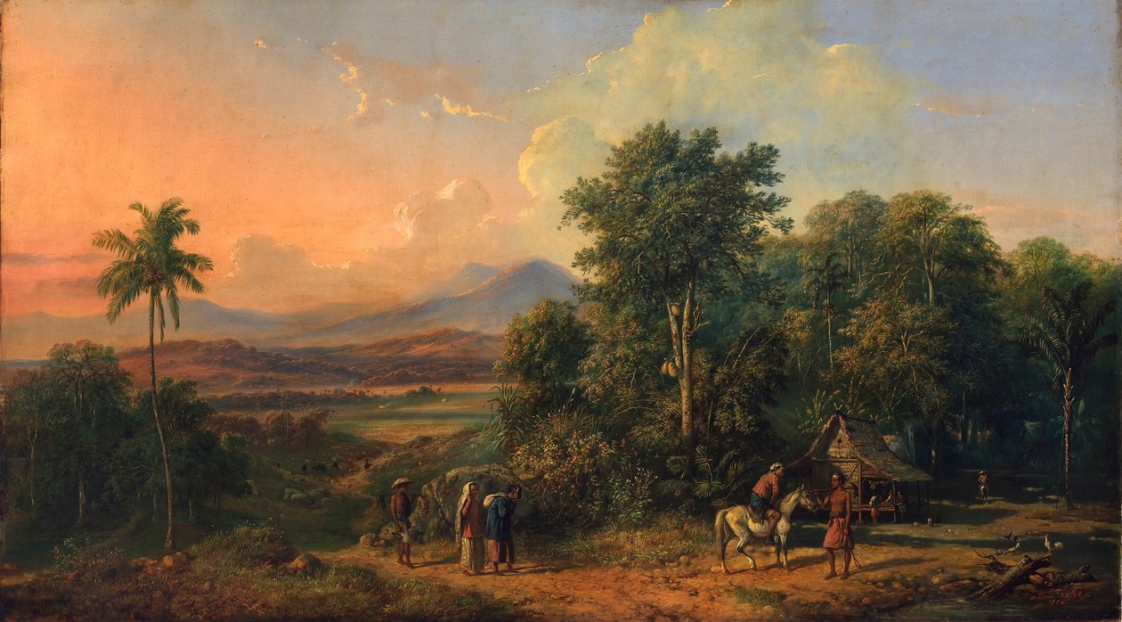 Lesní a domorodý dům od Raden Saleh