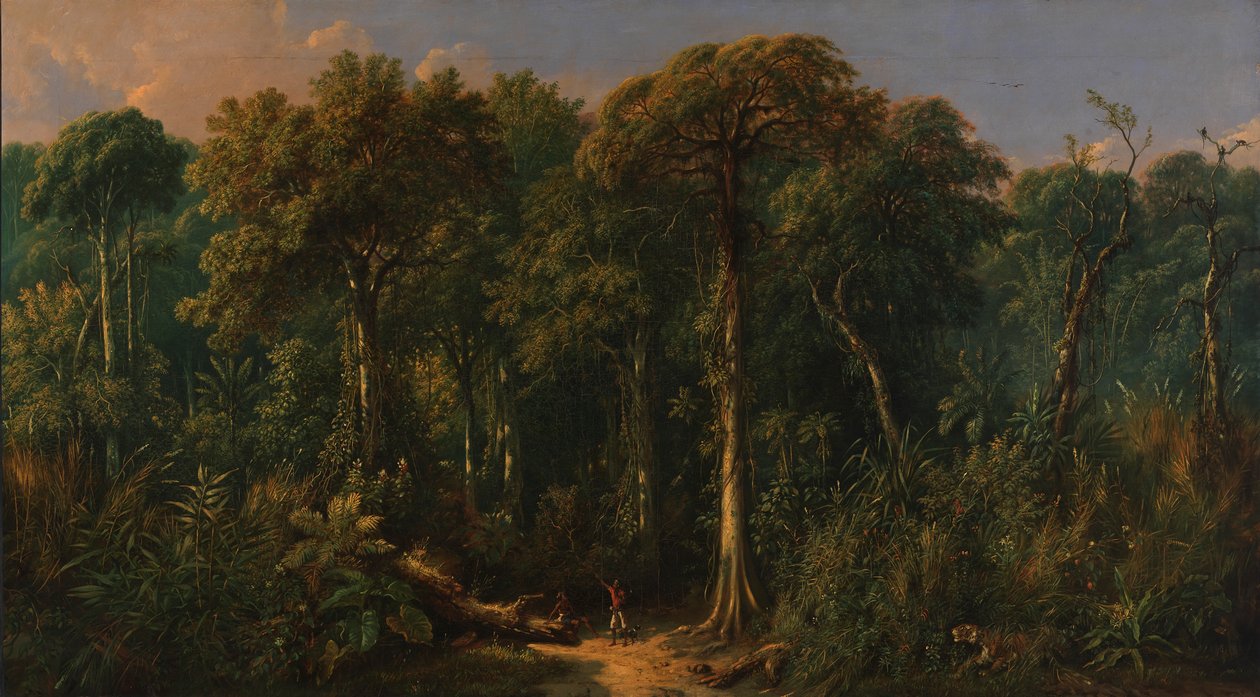 Jávská džungle, ca. 1860. od Raden Saleh