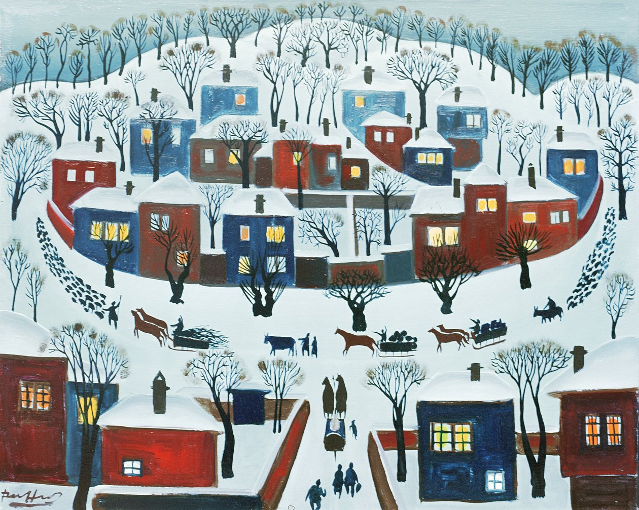 Zimní vesnice, 1969 od Radi Nedelchev