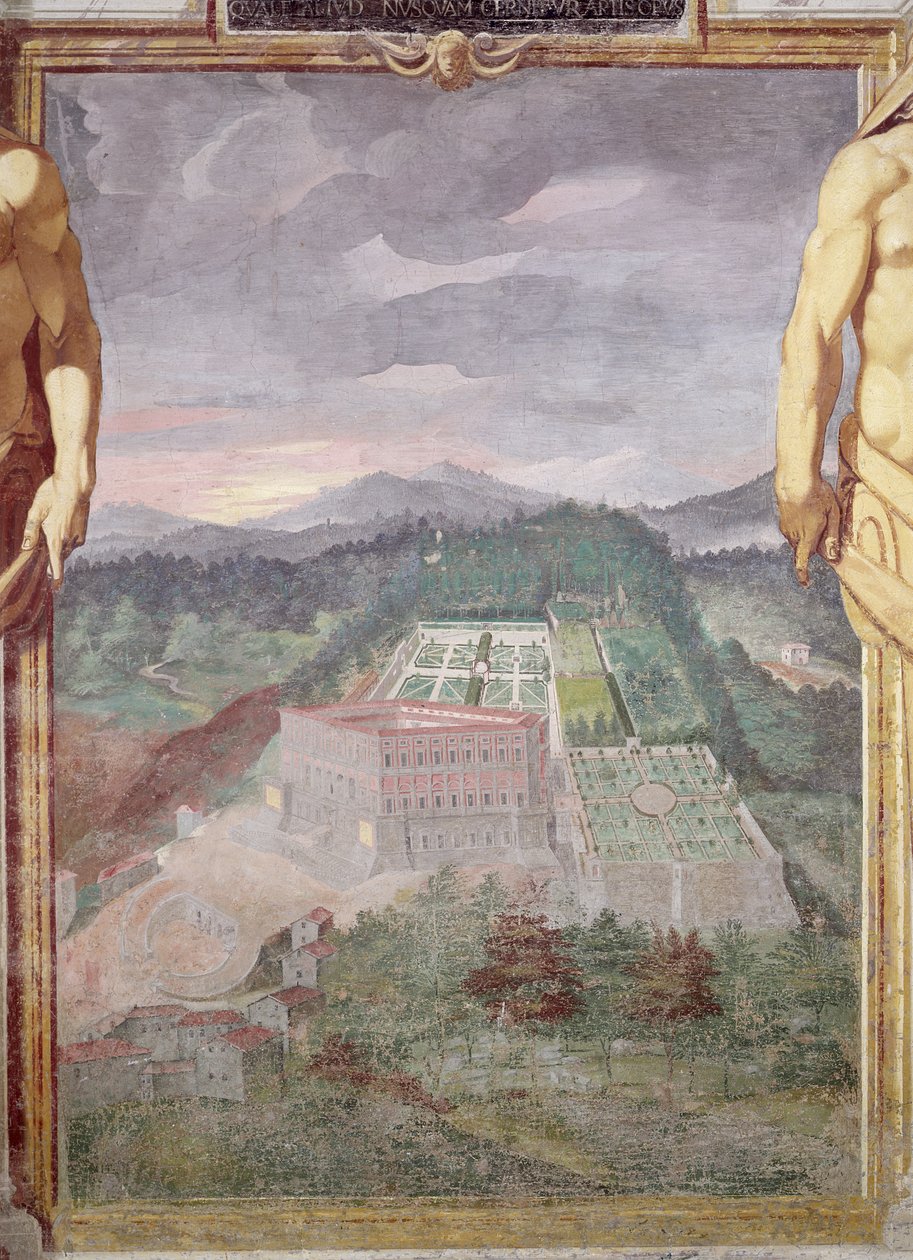 Villa di Caprarola, z lodžie vily Lante, 1568 od Raffaellino da Reggio