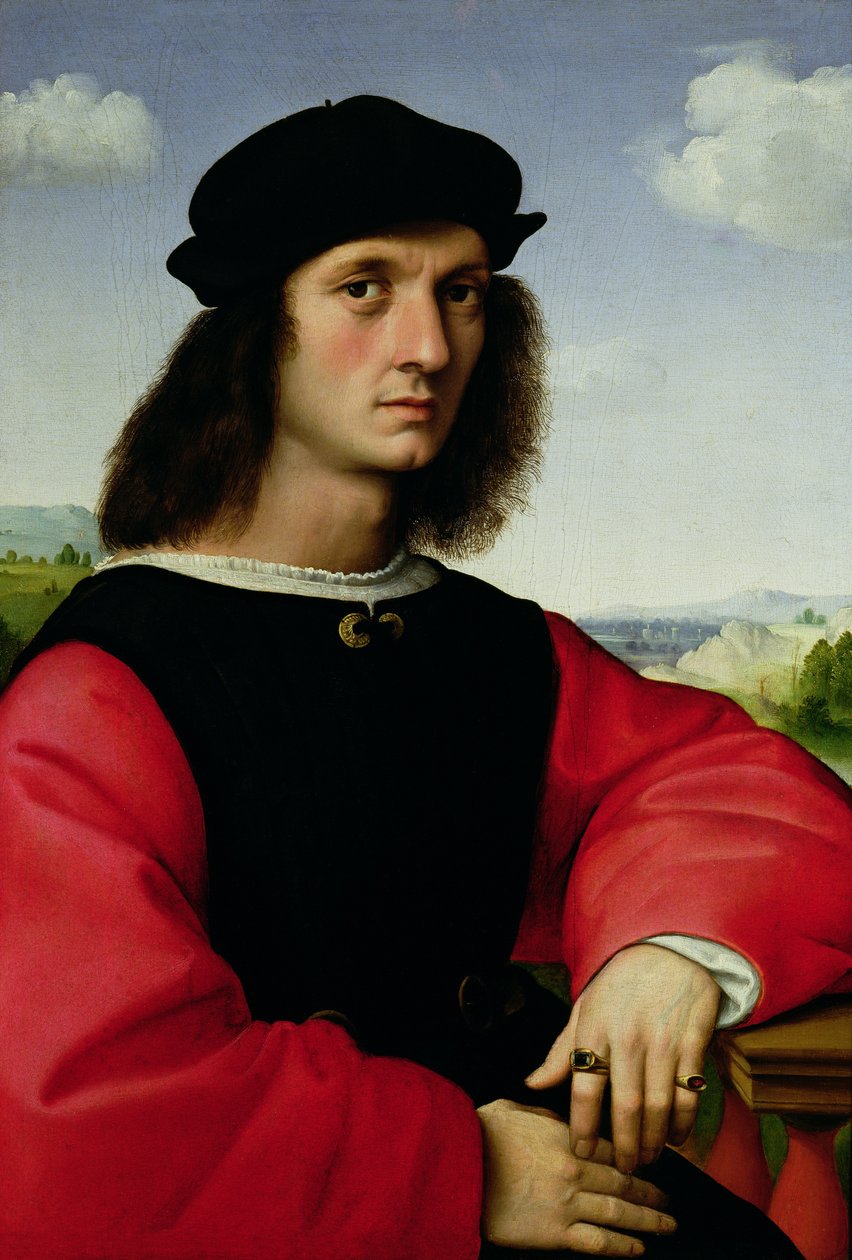 Portrét Agnola Doniho, kolem 1505-06 od Raffaello Sanzio Raphael