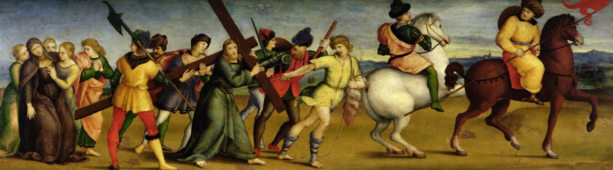 Procesí na Kalvárii, kolem 1504-05 (olej na dřevě) od Raffaello Sanzio Raphael