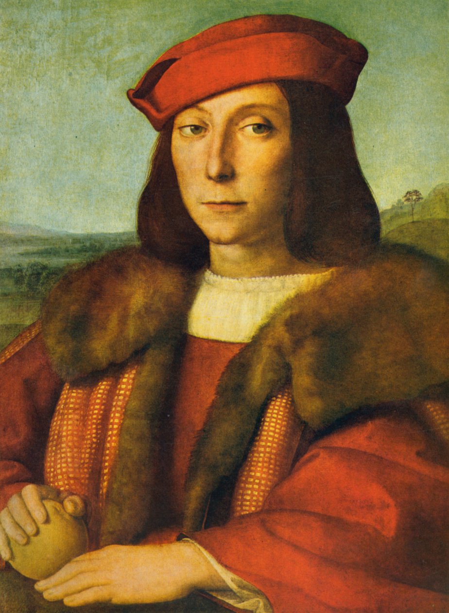 Mladý muž s jablkem od Raffaello Sanzio Raphael