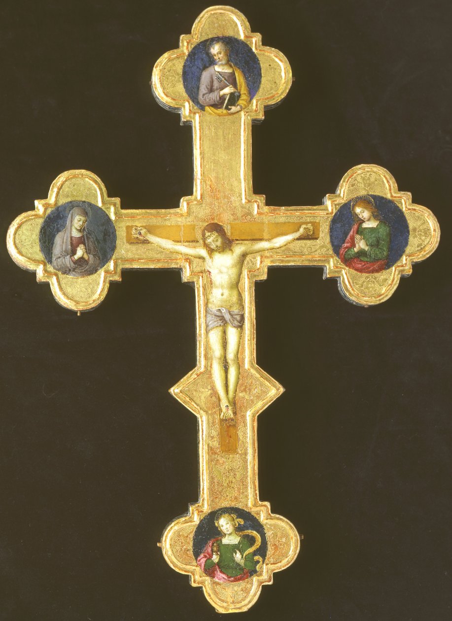 Zpracovaný kříž s františkánskými svatými (recto) od Raffaello
