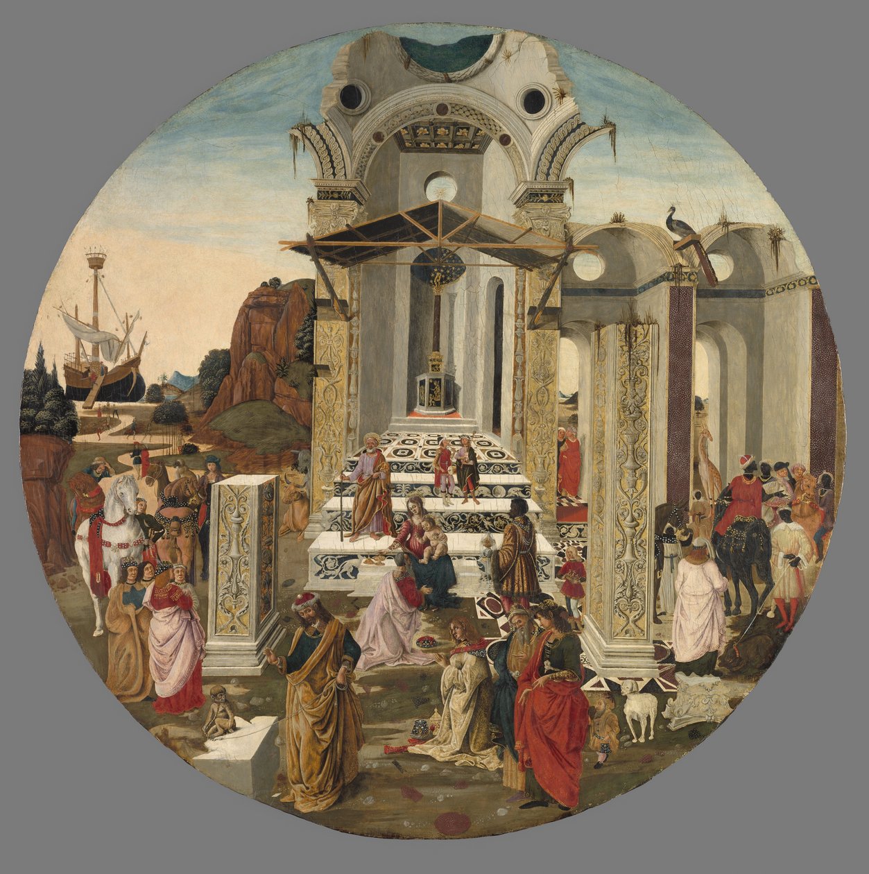 Klanění tří králů, c.1495 od Raffaello Botticini
