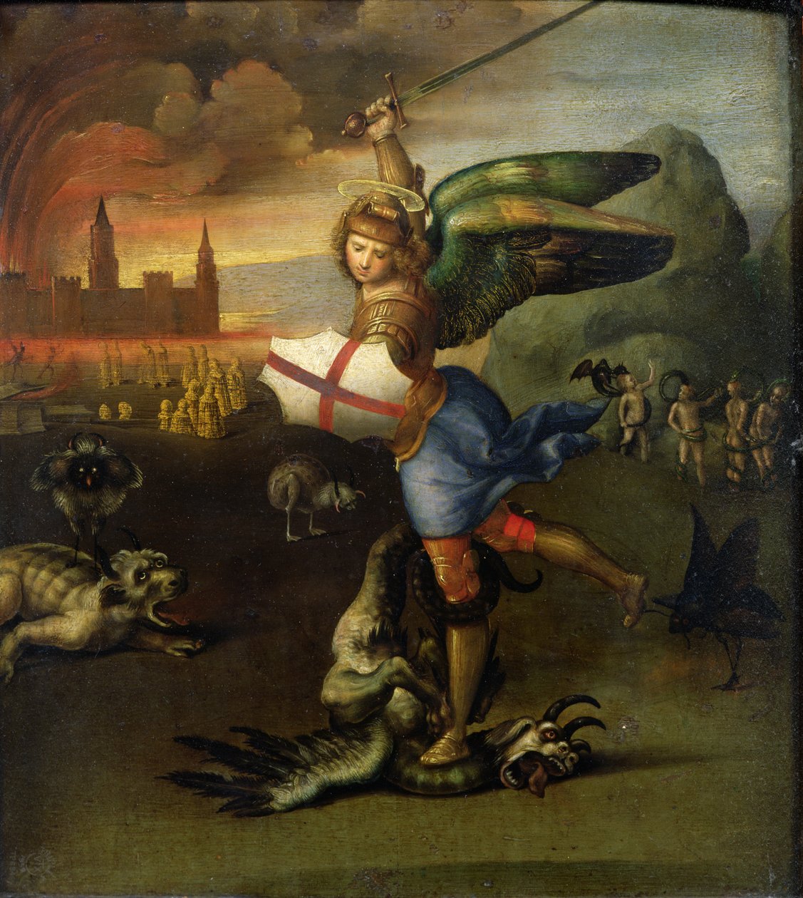 Svatý Michael, asi 1503-05 (viz také 15971) od Raffaello Sanzio Raphael