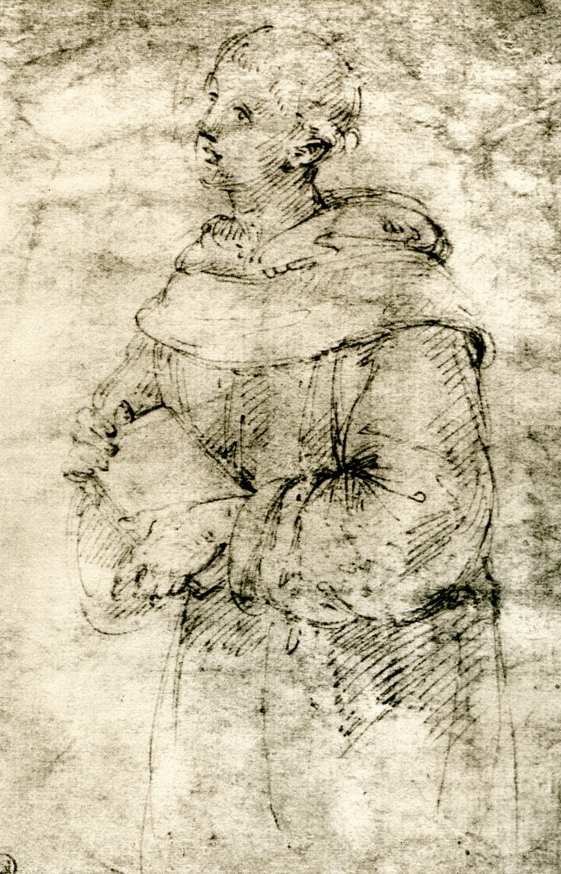 Studie mnicha, 1913. od Raffaello Sanzio Raphael