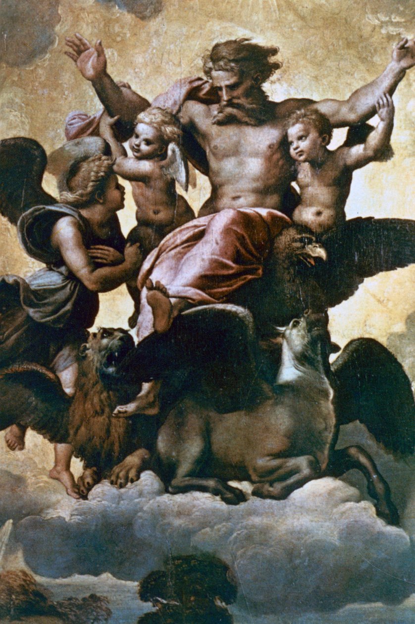 Vize Ezechiela, c1518 od Raffaello Sanzio Raphael