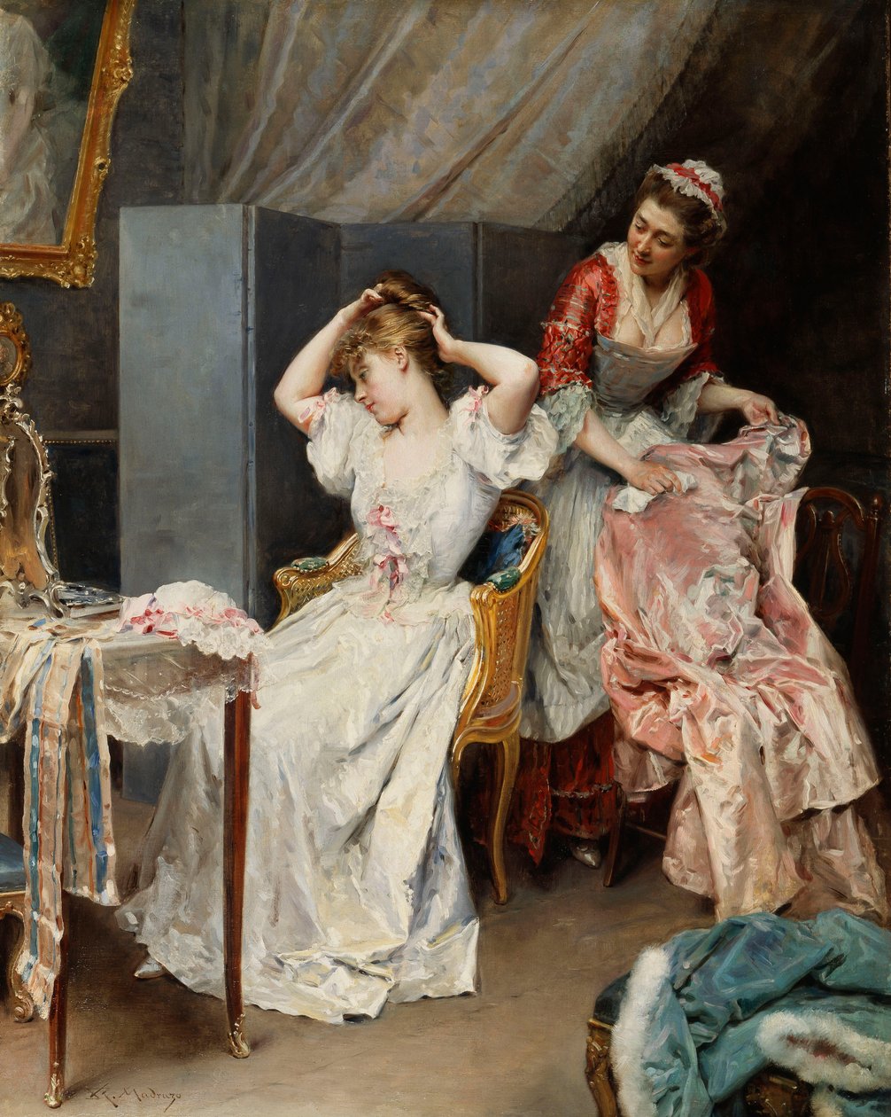 Záchod, cca 1890-1900 od Raimundo de Madrazo y Garreta