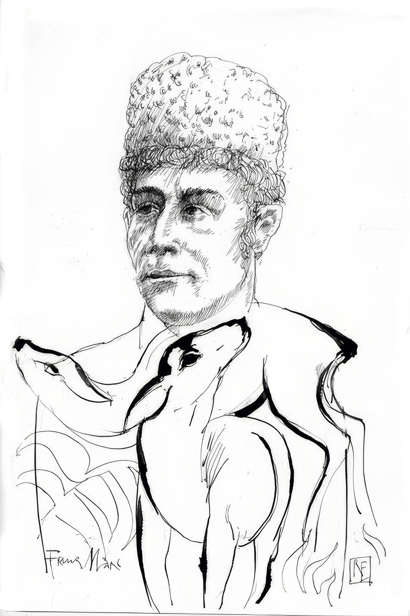 Franz Marc / kresba Rainer Ehrt od Rainer Ehrt
