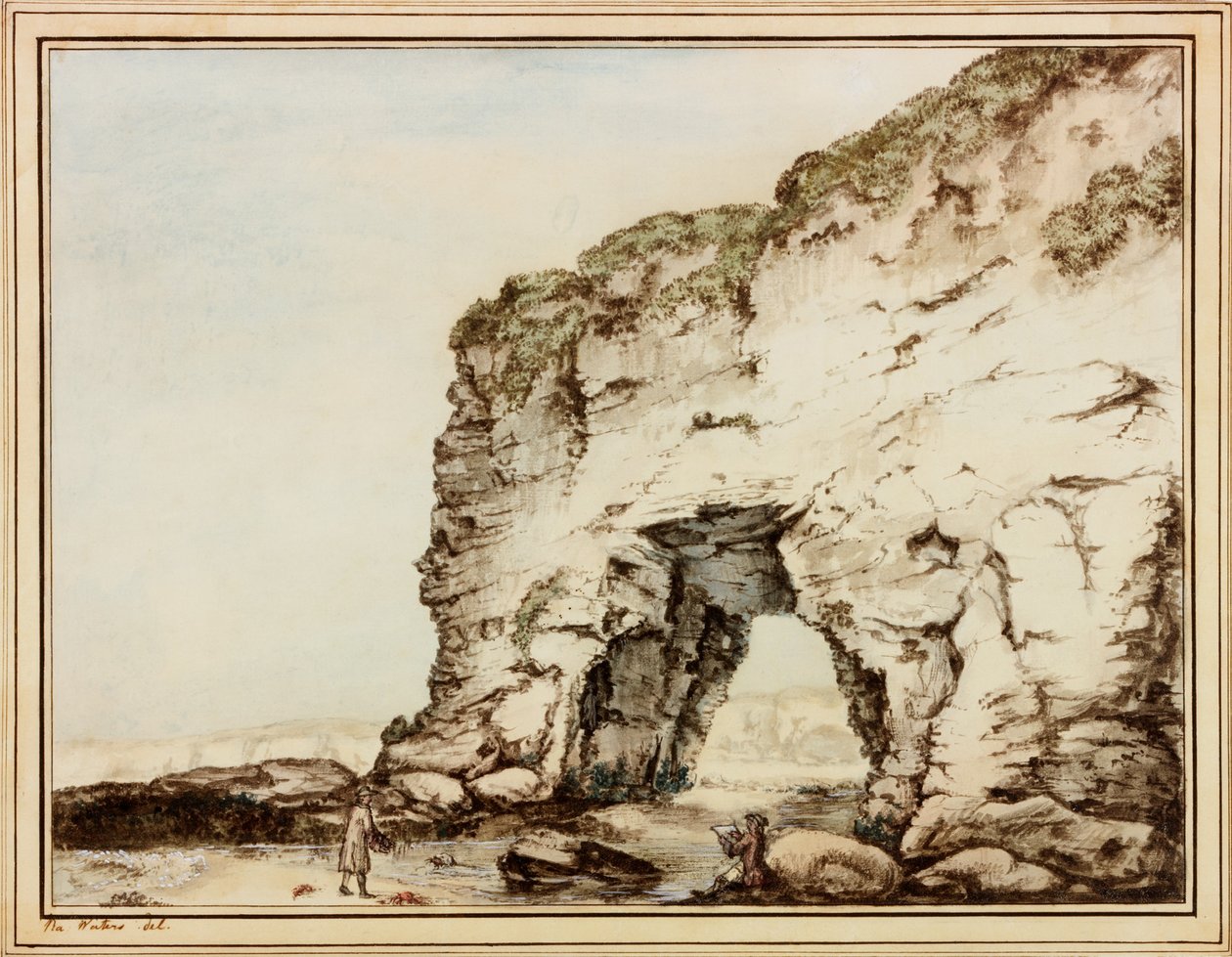 Marsden Rock (barva těla a wc na papíře (nalepeno na papíře)) od Ralph Jnr. Walters