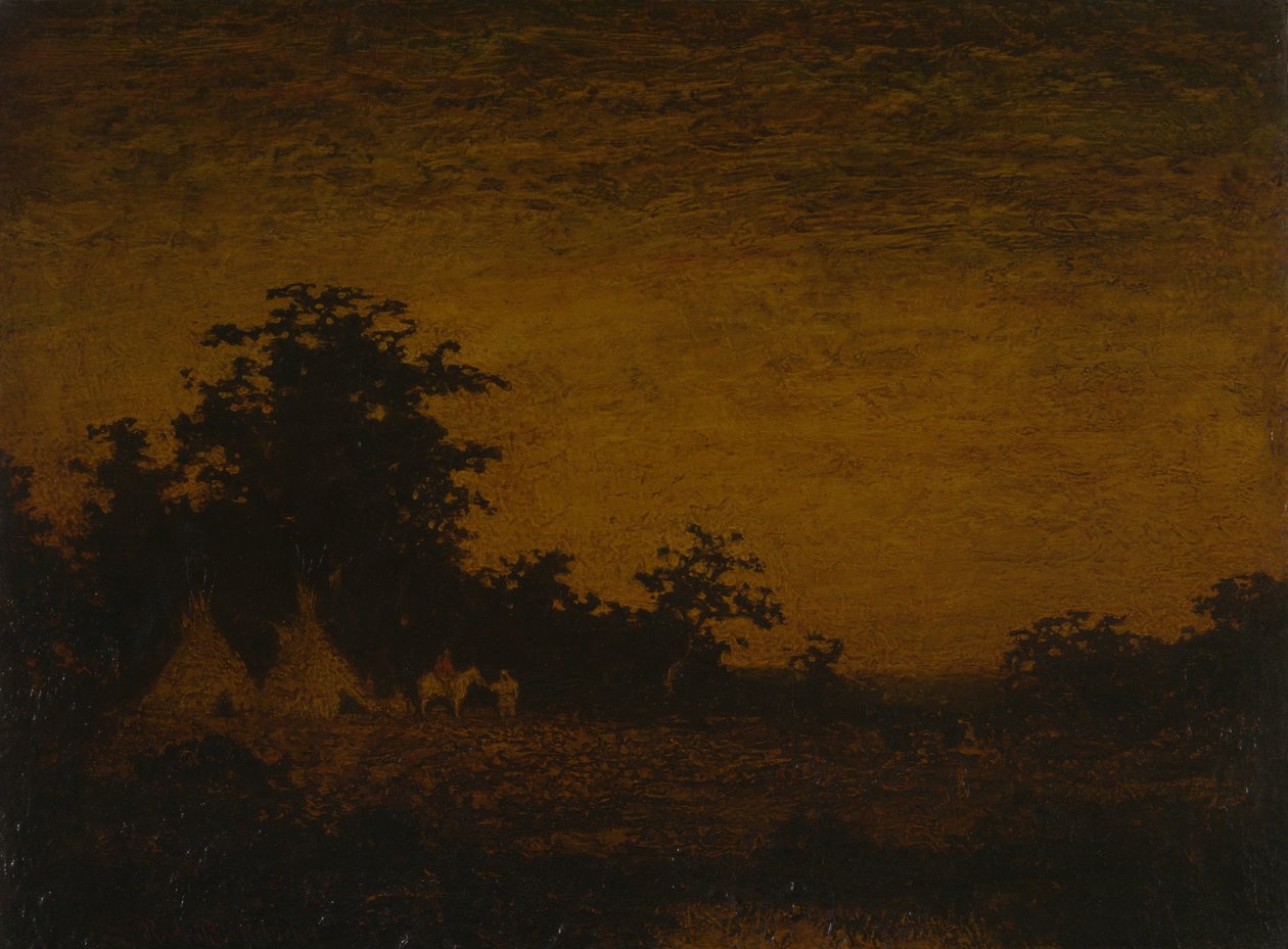 Indiánský tábor od Ralph Albert Blakelock