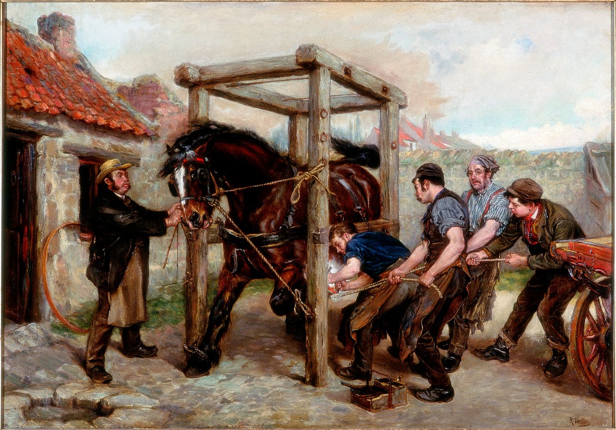 Shoeing the Bay Mare, c.1885-90 od Ralph Hedley