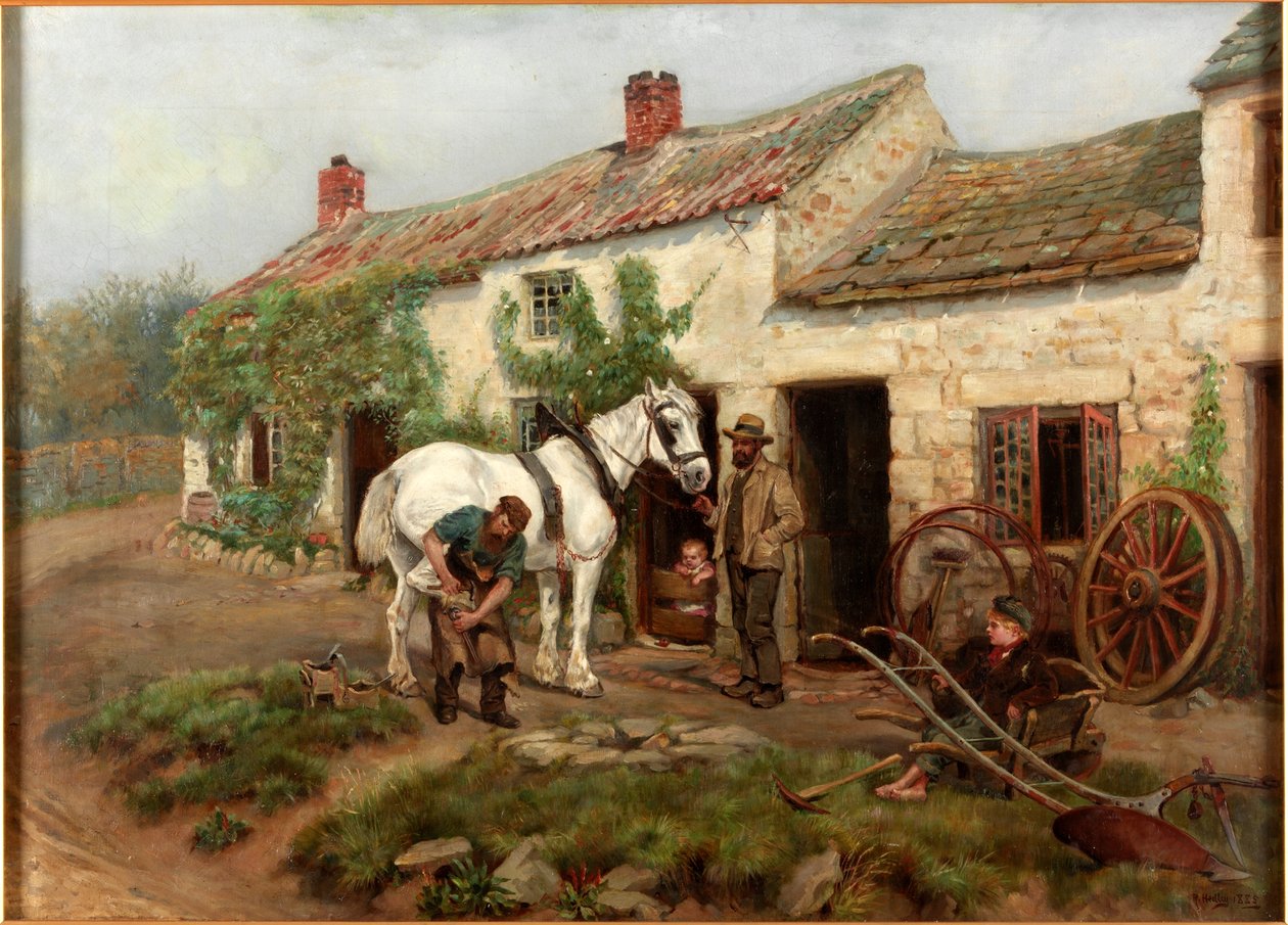 Kovárna, Hexham Bridge End, 1885 od Ralph Hedley