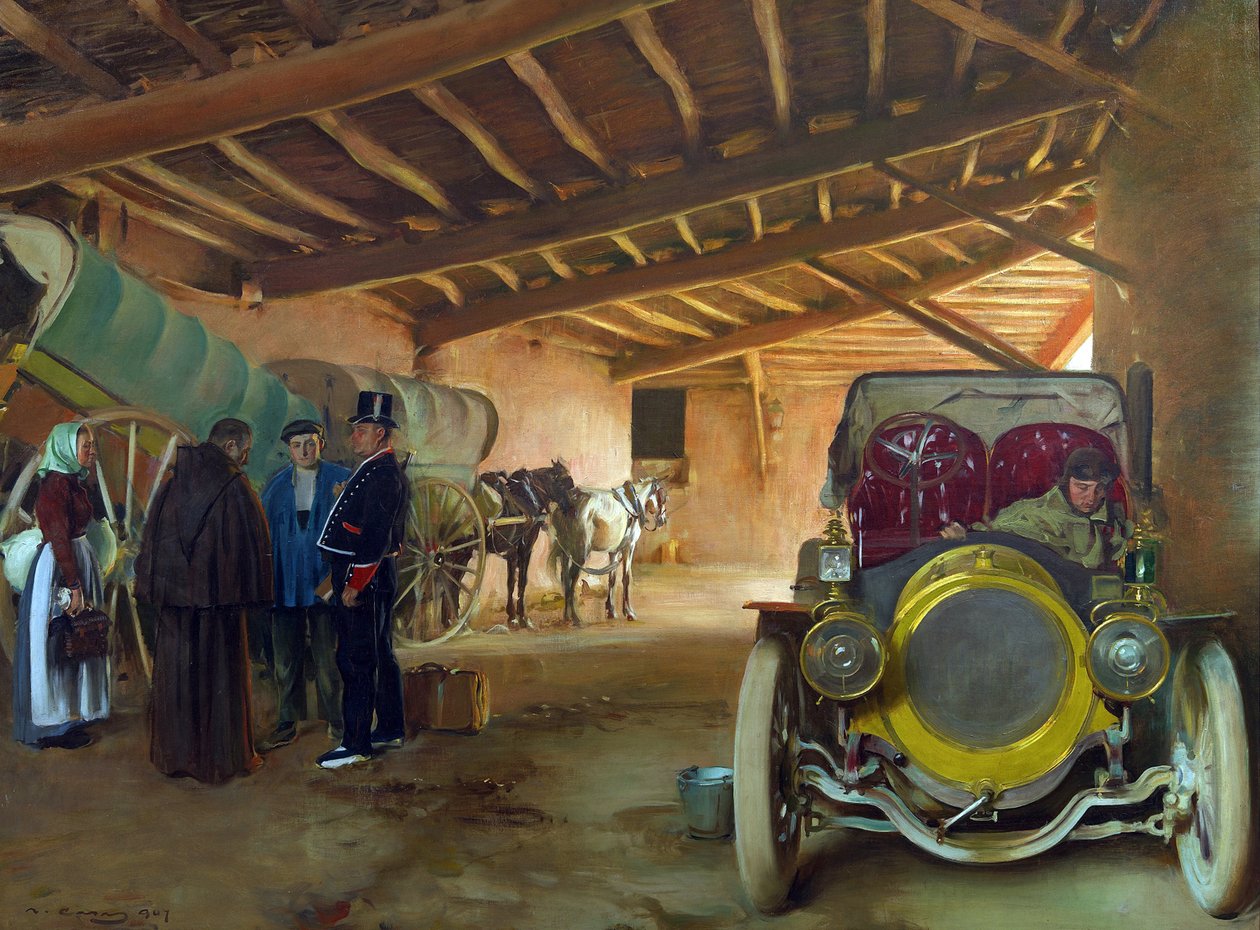The Coach House par Casas, Ramon (1866-1932) od Ramón Casas