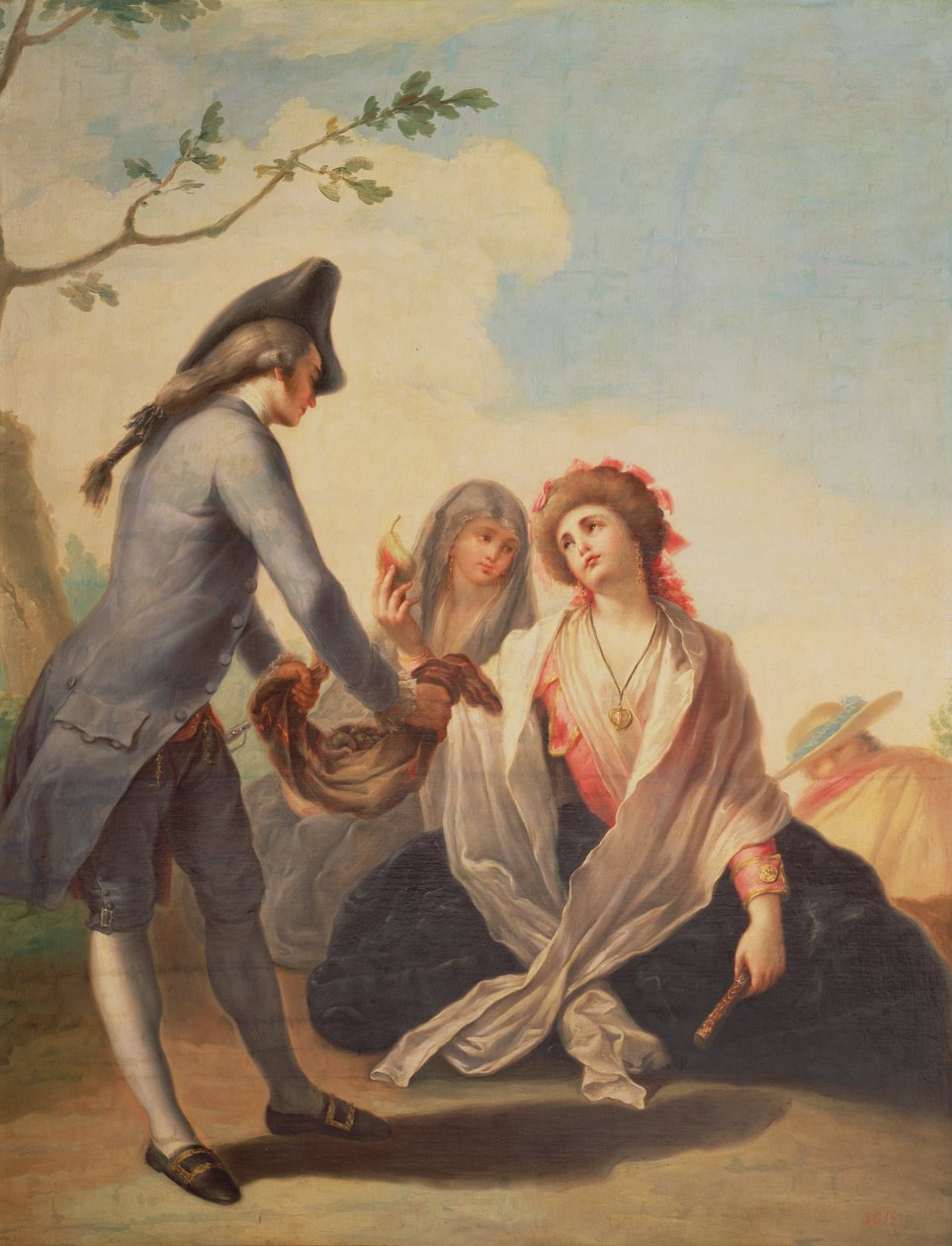 Venkovský dárek. c.1778 od Ramon Bayeu y Subias
