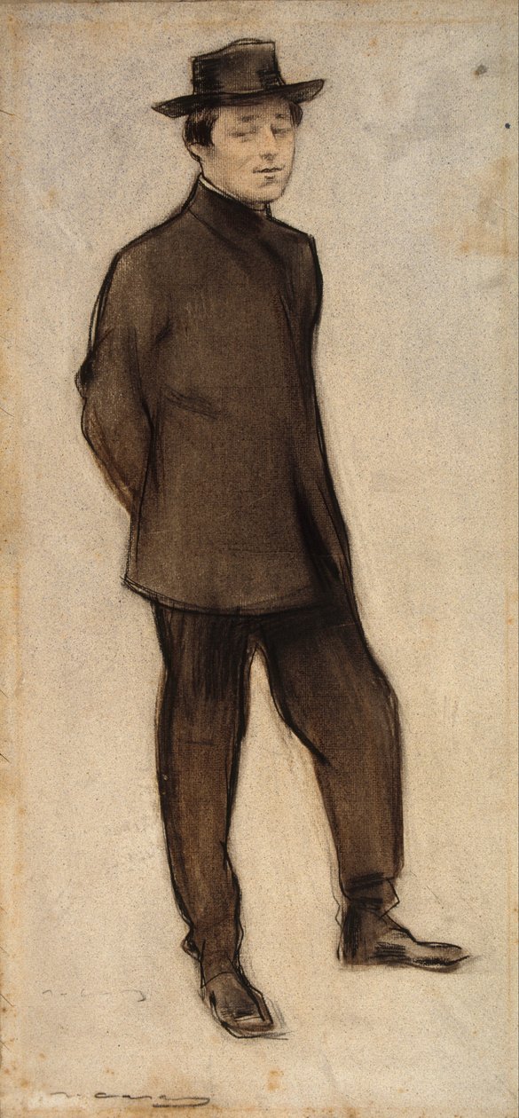 Portrét Isidre Nonella od Ramon Casas i Carbo
