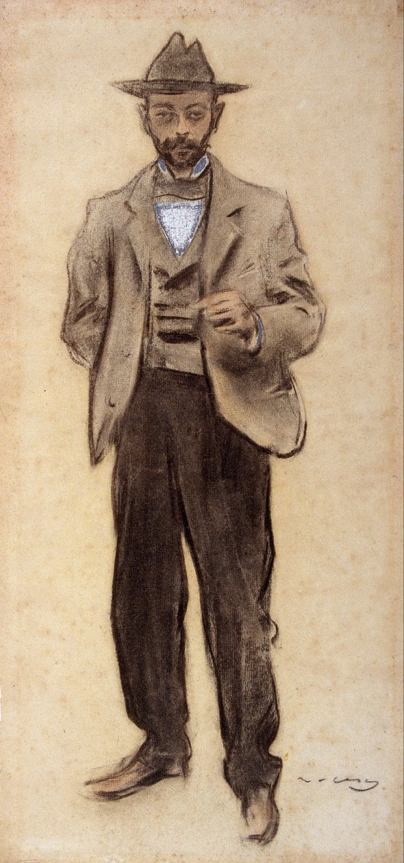 Portrét Manola Hugué od Ramon Casas i Carbo