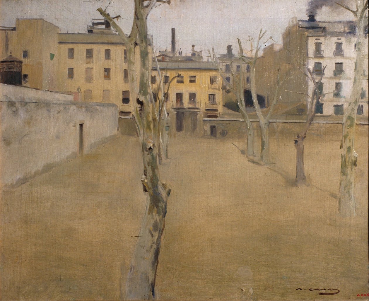 Nádvoří staré barcelonské věznice Nádvoří jehňat od Ramon Casas i Carbo