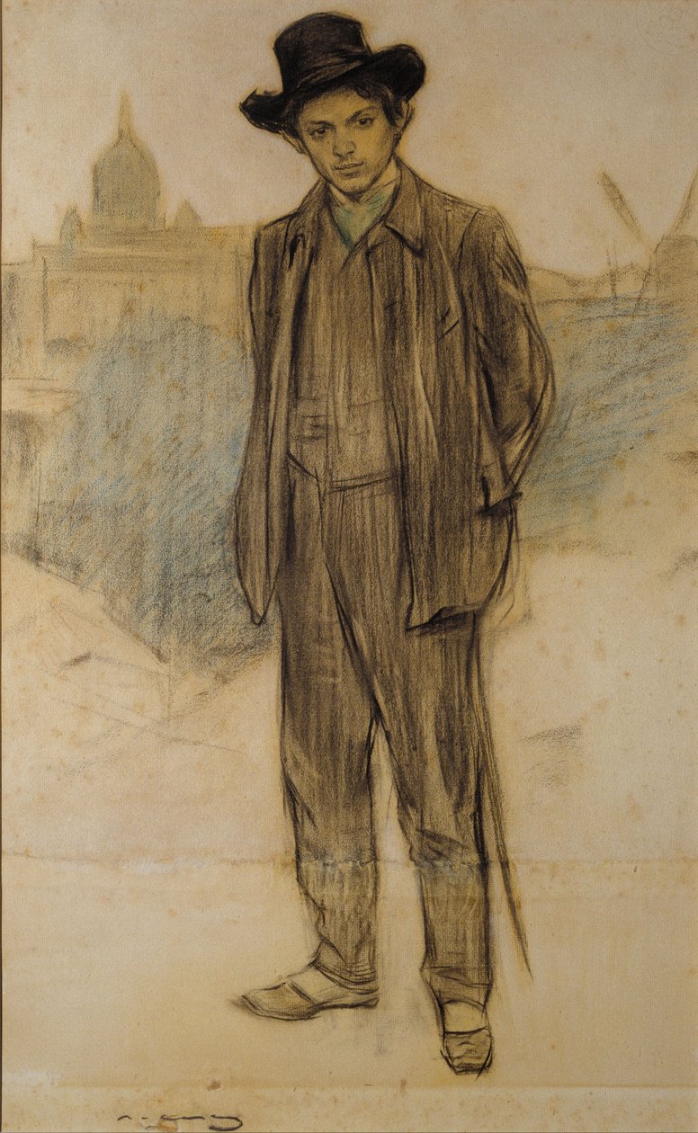 Portrét Pabla Picassa od Ramon Casas i Carbo