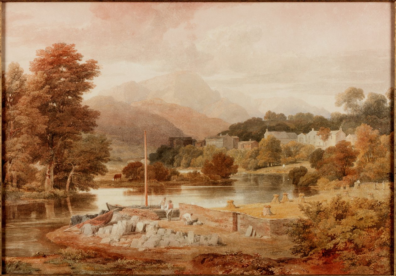 Slate Wharf, Brathay od Ramsay Richard Reinagle