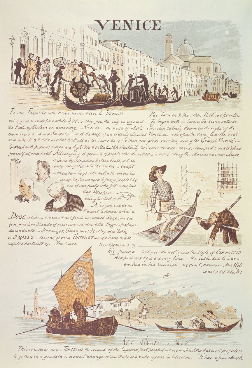 Benátky, s kreslenými náčrty od Randolph Caldecott