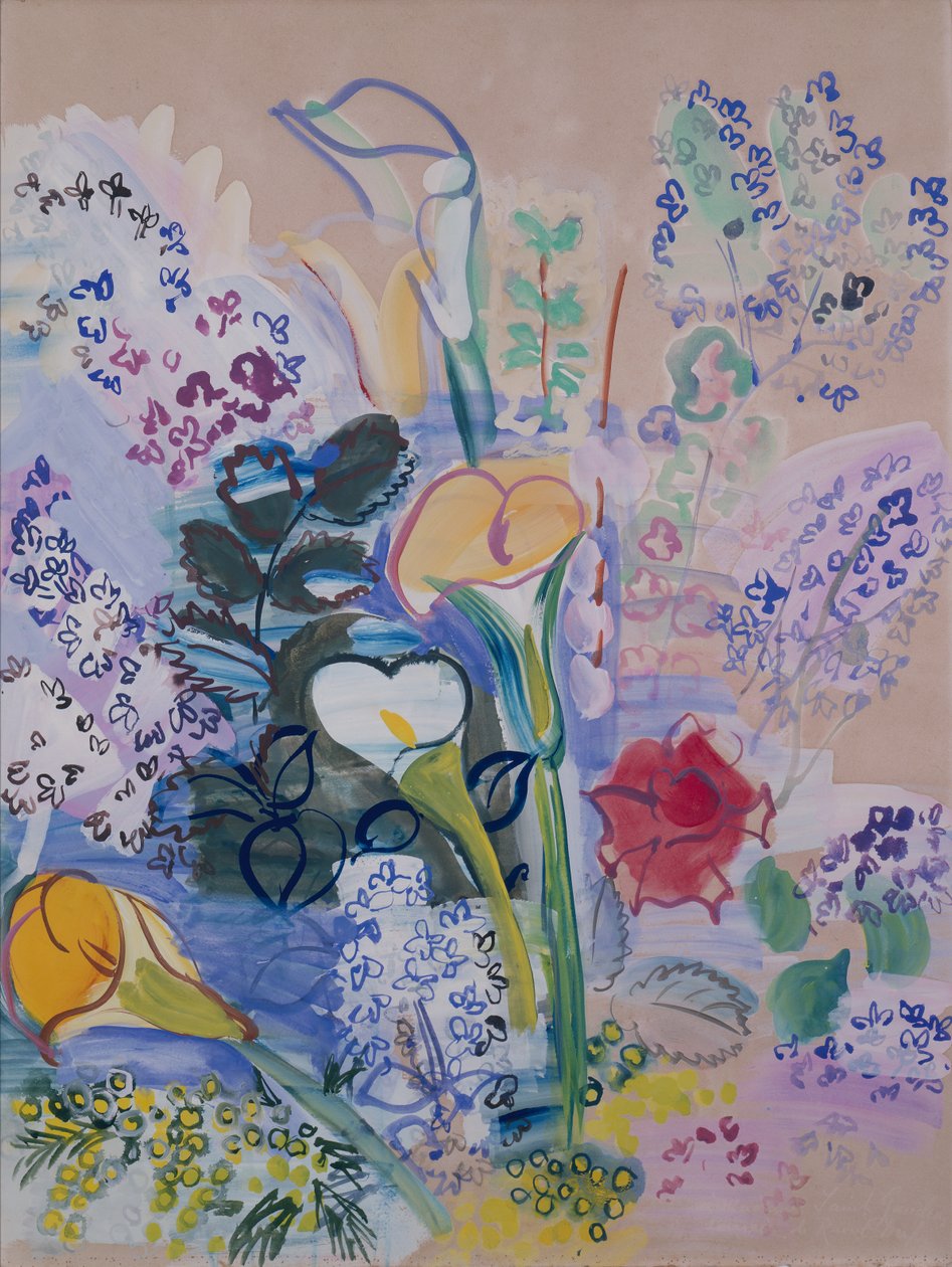 Kytice arum (kvaš na papíře) od Raoul Dufy