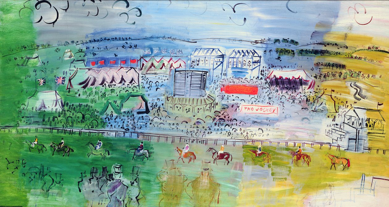 Epsomské dostihy, asi 1934 (olej na plátně) od Raoul Dufy