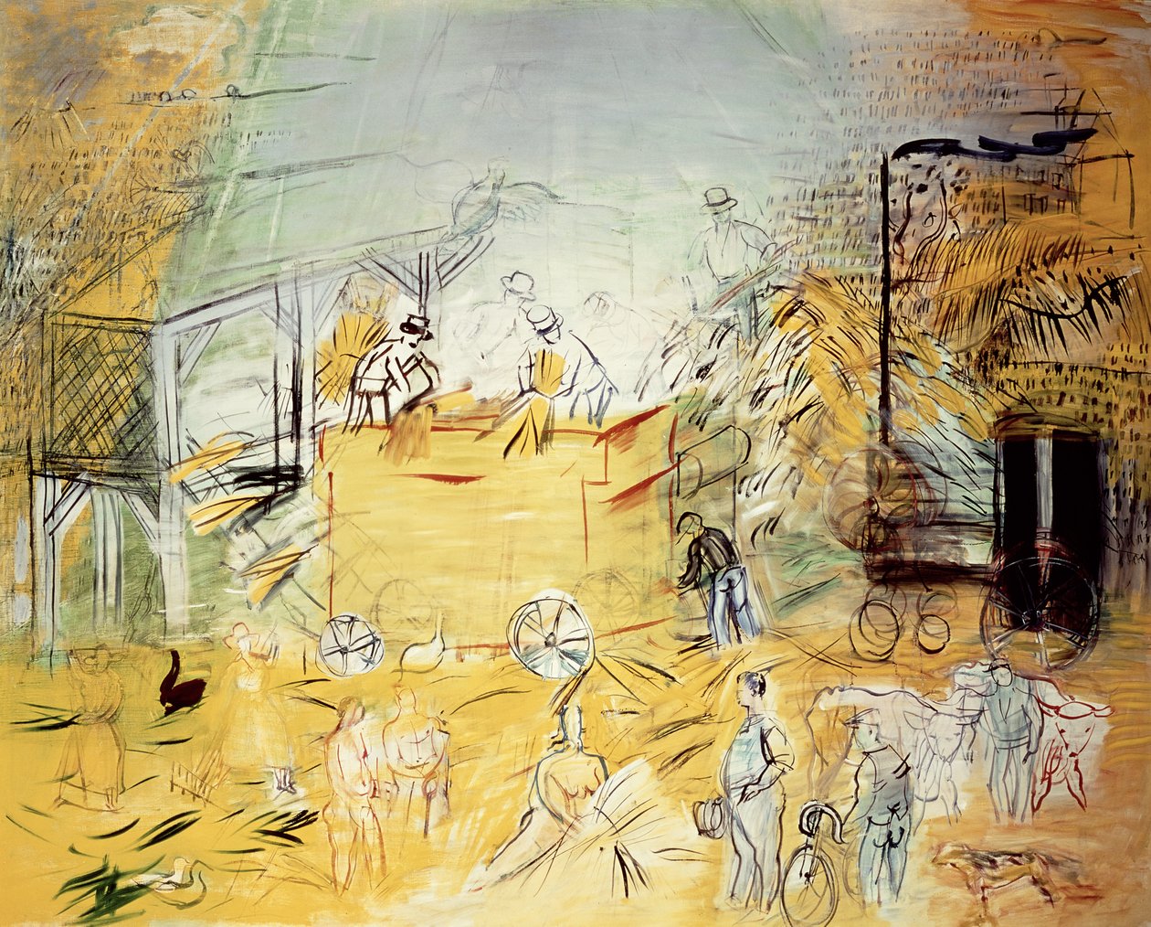 Scéna sklizně (olej na plátně) od Raoul Dufy