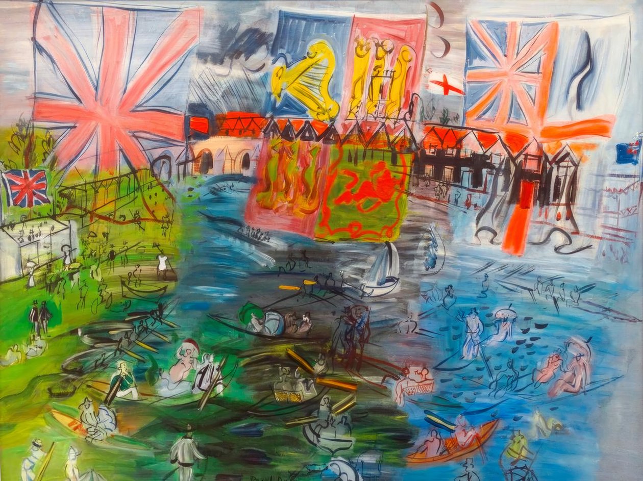 Henley, vlajková regata od Raoul Dufy