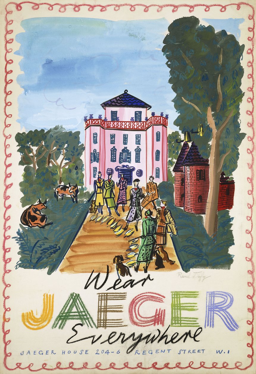 Lov; La Chasse, asi 1936 (kvaš na papíře) od Raoul Dufy