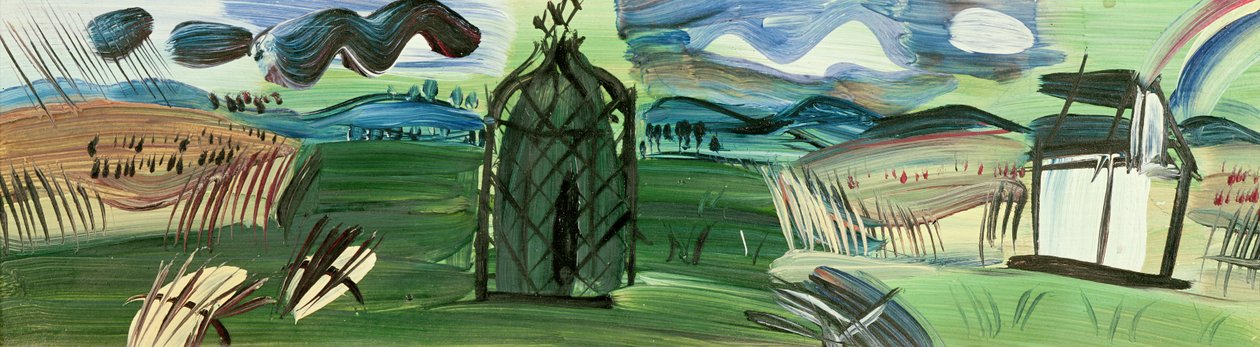 Kiosek a duha (olej na plátně) od Raoul Dufy