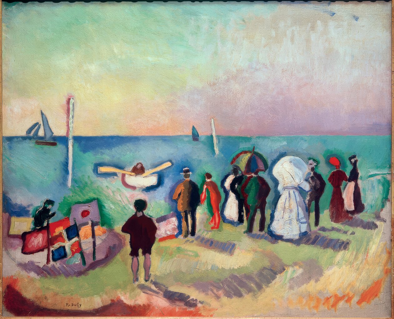 Pláž Sainte-Adresse od Raoul Dufy