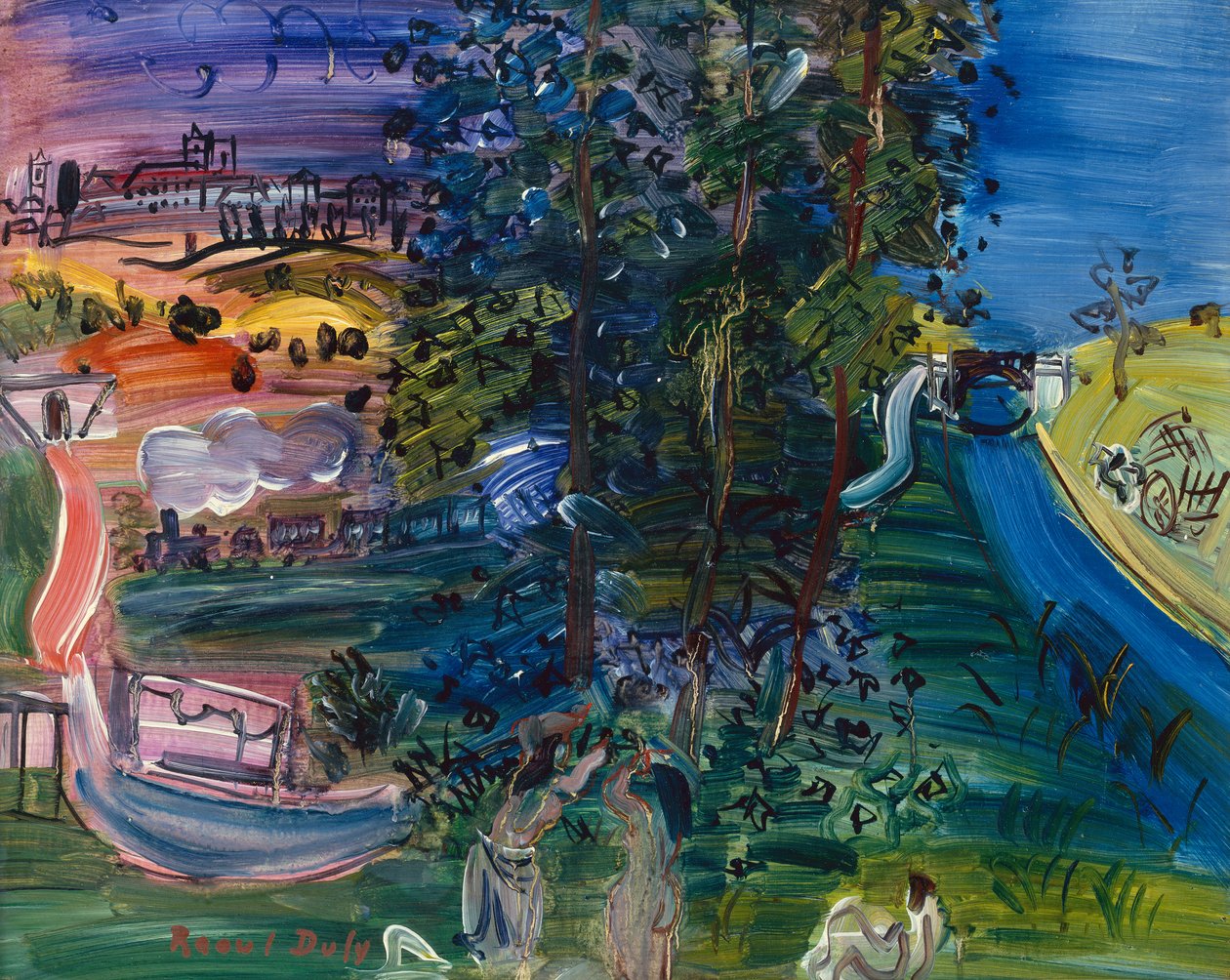 Krajina Langres (olej na plátně) od Raoul Dufy