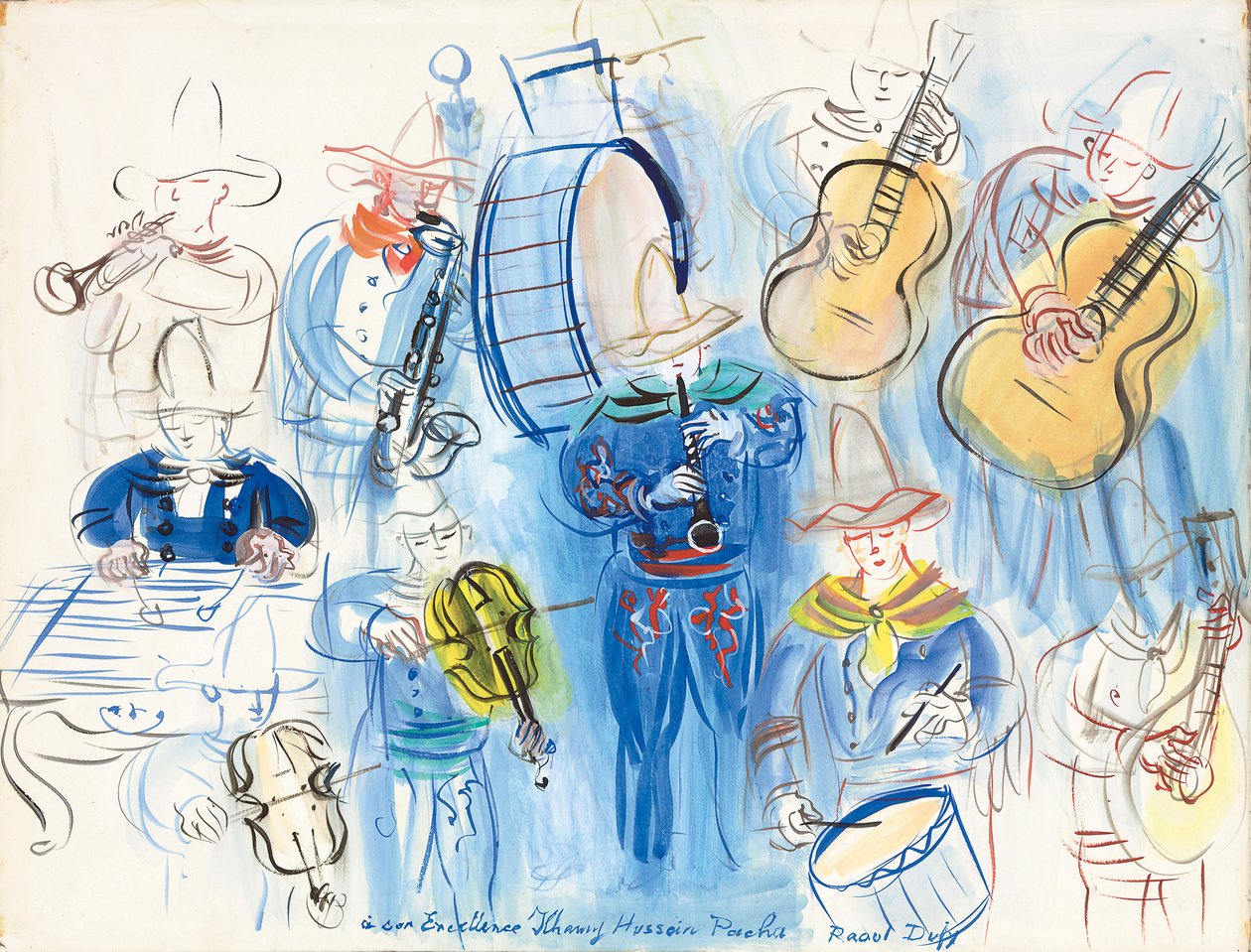 Mexický koncert; Le concert mexicain od Raoul Dufy