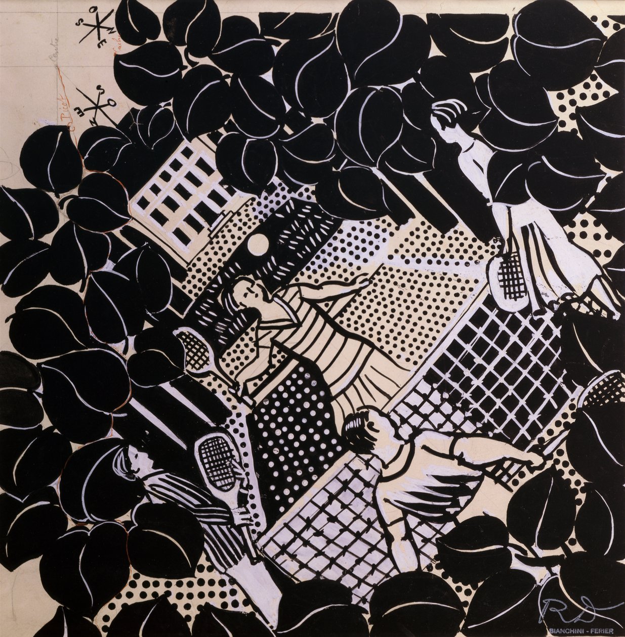 Tenis (tužka a kvaš na papíře) od Raoul Dufy