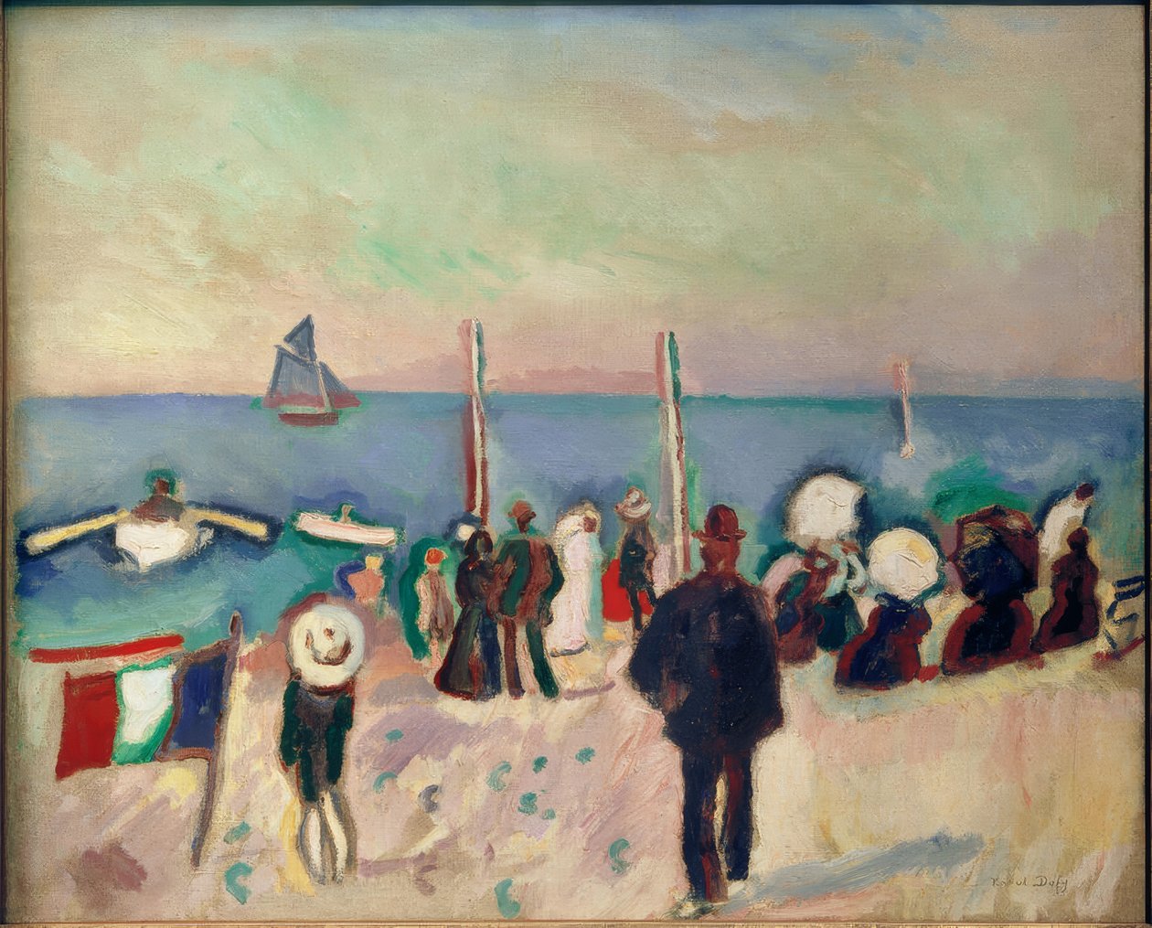 Pláž v Sainte-Adresse od Raoul Dufy