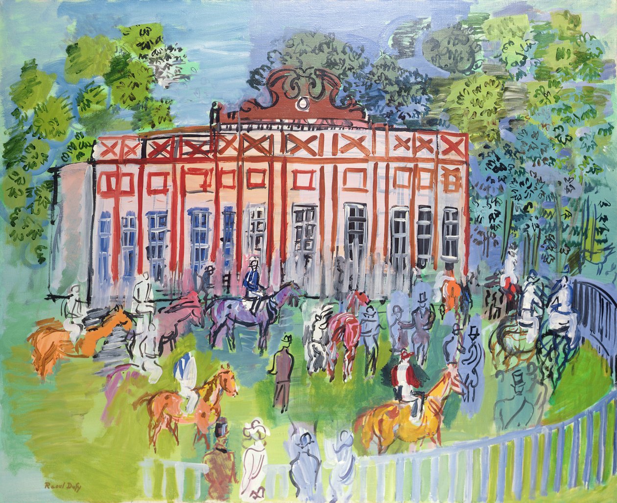 Paddock v Chantilly od Raoul Dufy