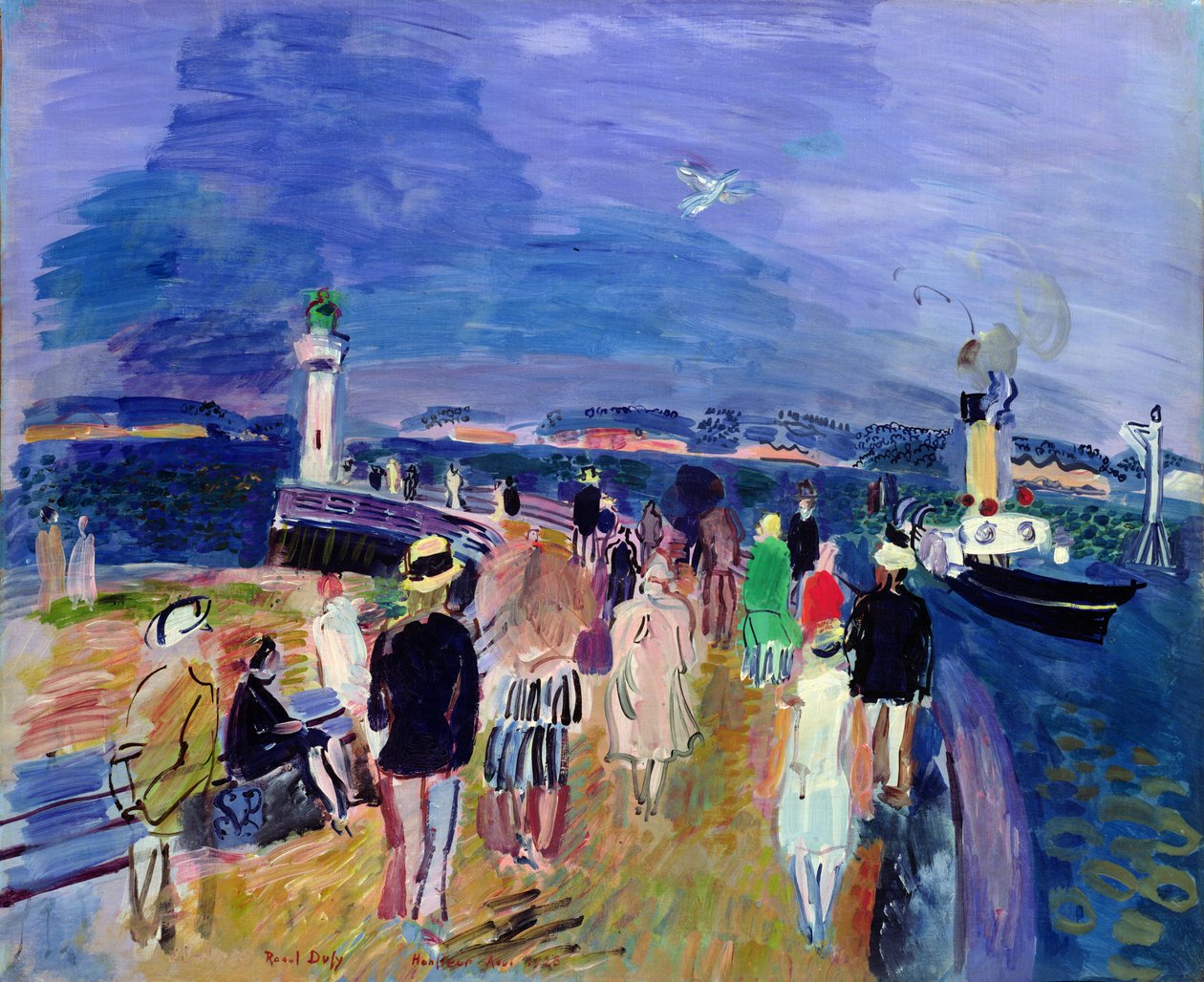 Molo v Honfleuru od Raoul Dufy