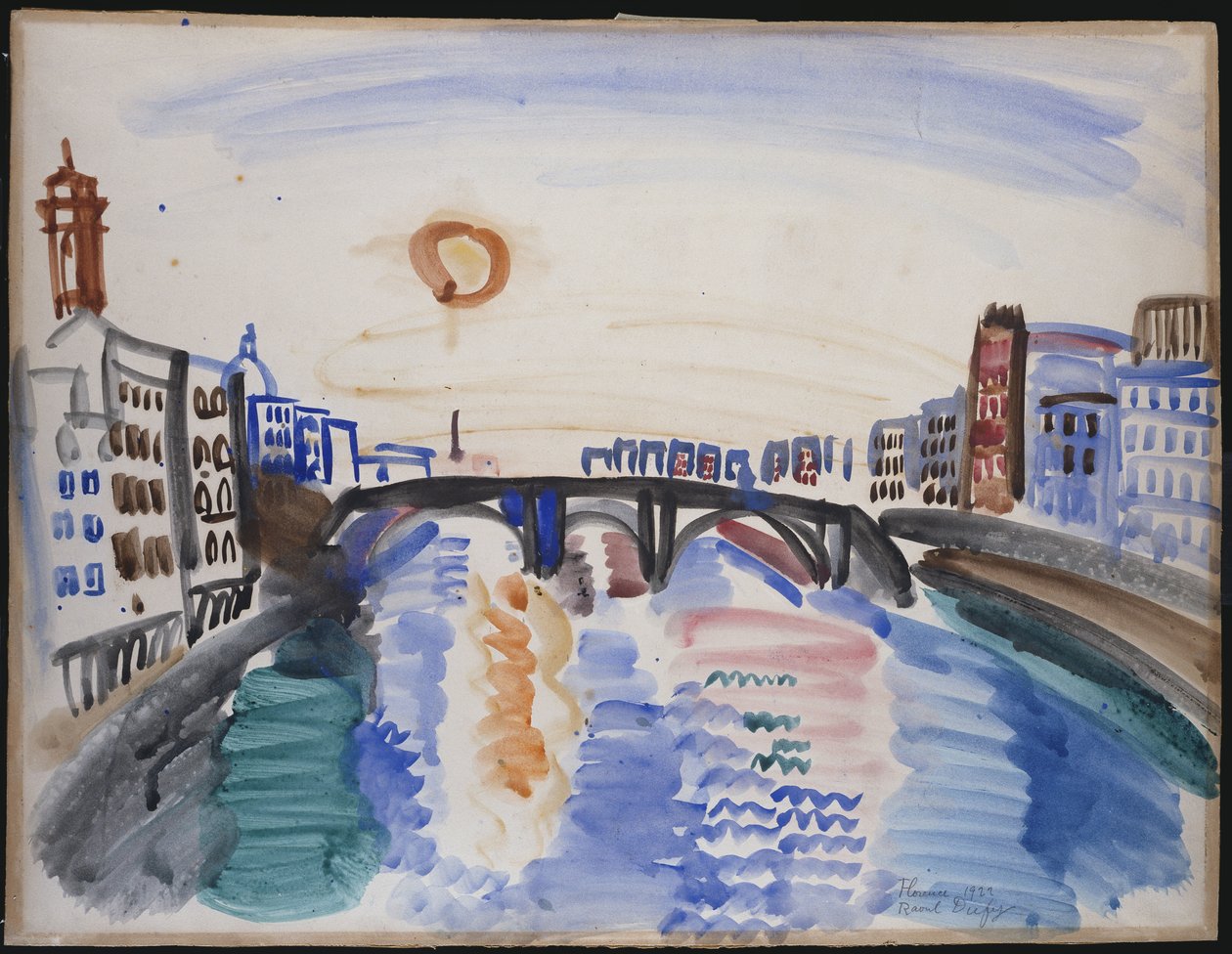 Řeka Arno, Florencie od Raoul Dufy