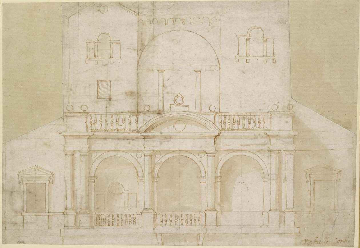 Recto: Architektonický design od Raffaello Sanzio Raphael