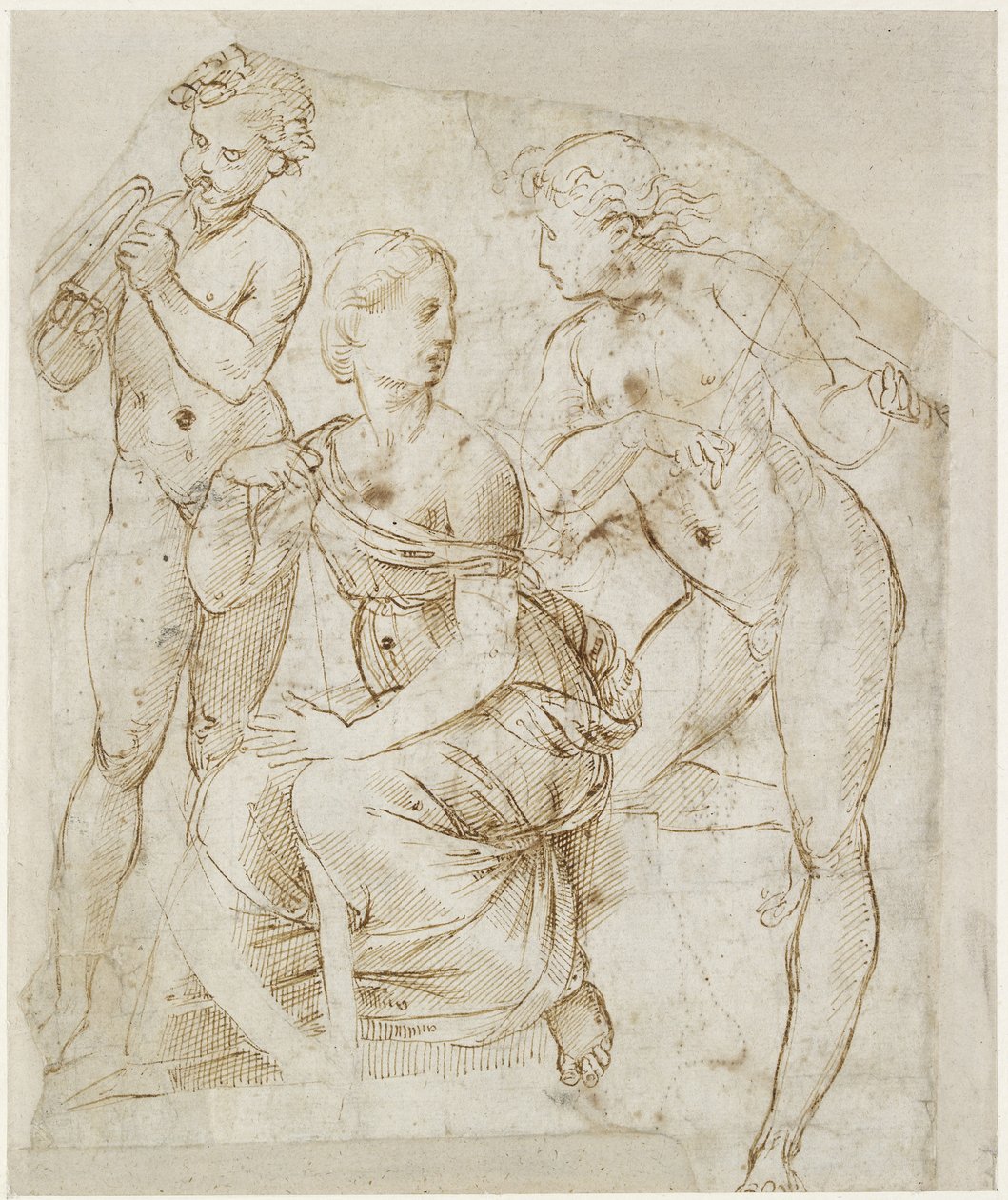 Recto: Group of Musicians , WA1846.166 od Raffaello Sanzio Raphael