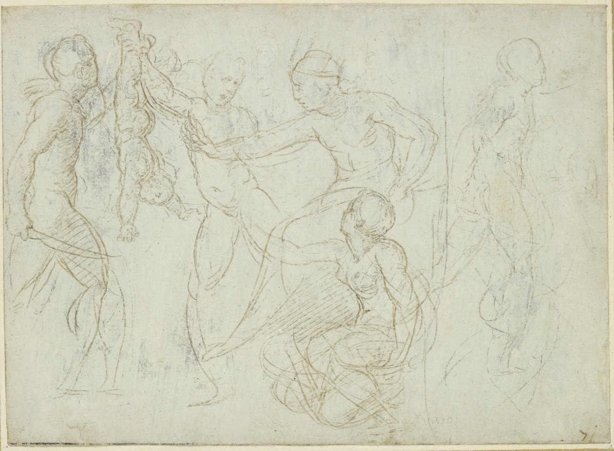 Recto: The Judgment of Solomon, WA1846.196 od Raffaello Sanzio Raphael