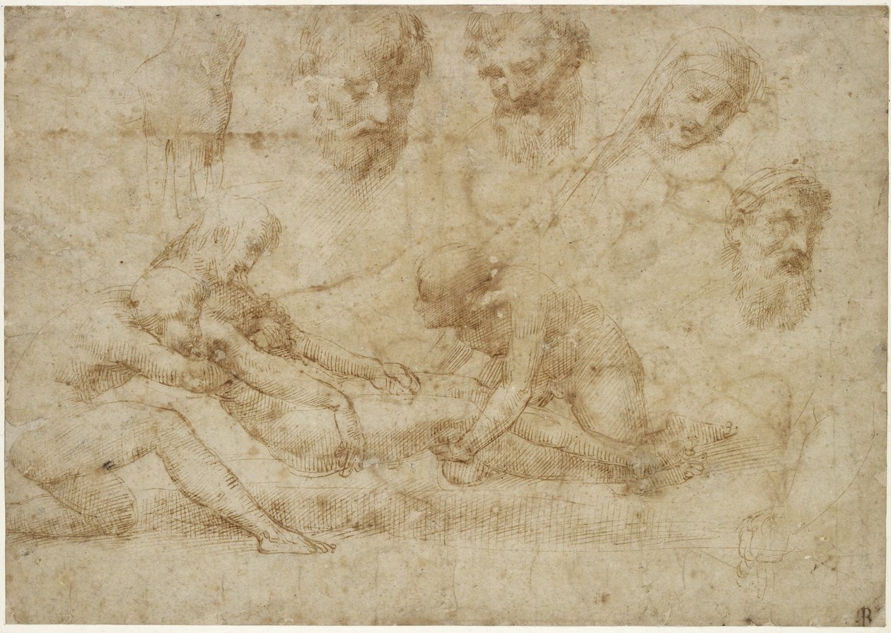 Studie pro uložení, WA1846.172 od Raffaello Sanzio Raphael