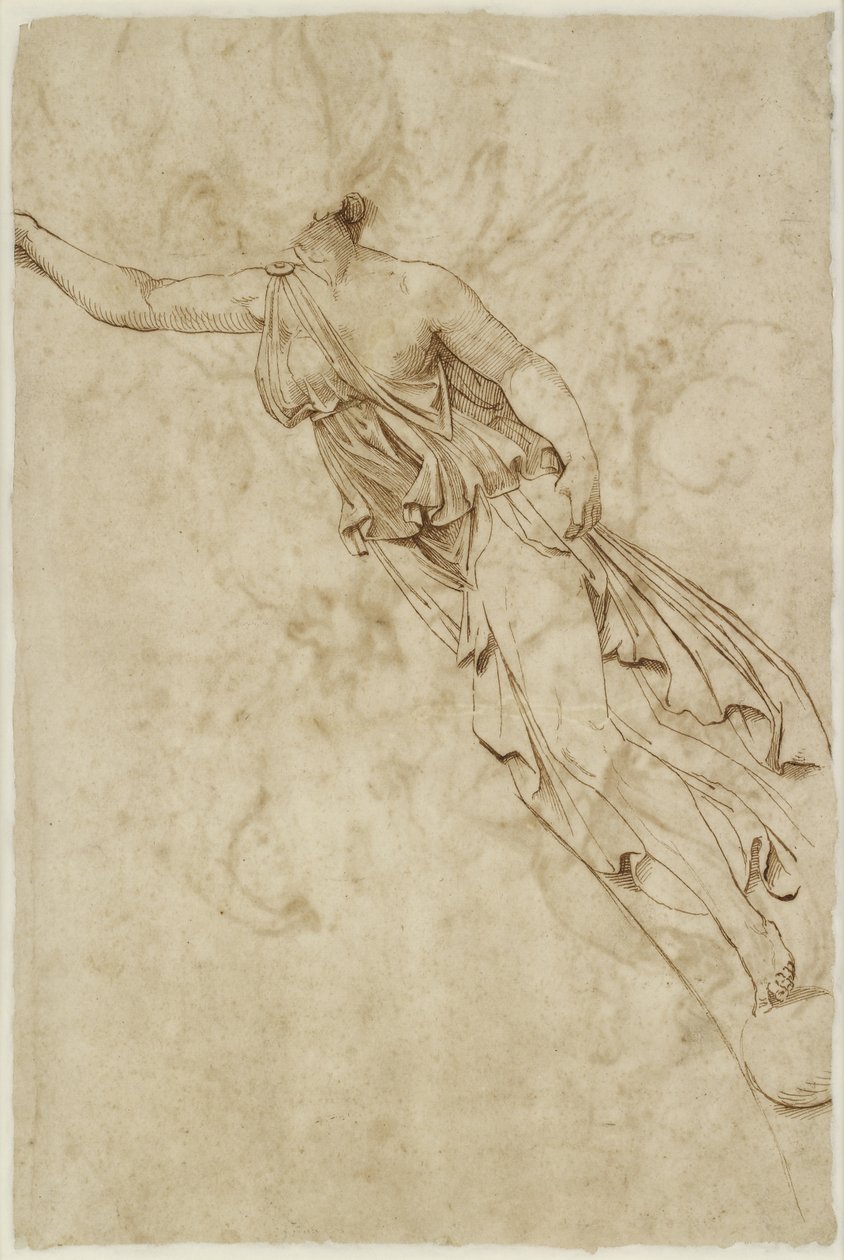 Verso: Figura vítězství, WA1846.138 od Raffaello Sanzio Raphael